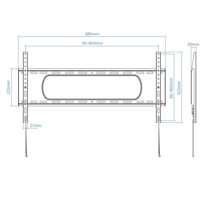 Tooq LP1090F-B Suporte de parede para ecrãs 43"-90" - Imagem de Detalhe 2