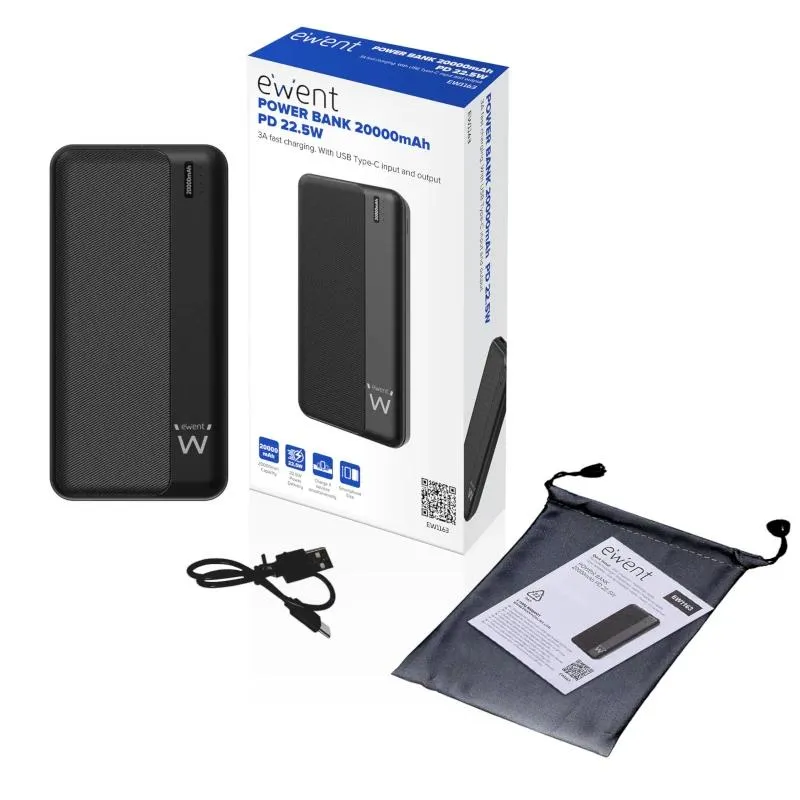 EWENT POWERBANK 20000mAh PD 22,5W - Imagem de Detalhe 2