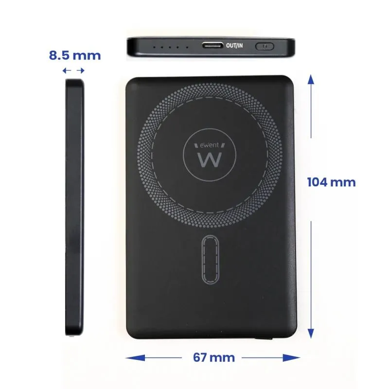 EWENT POWERBANK SLIM 5000mAh MagSafe PD 20W - Imagem de Detalhe 1