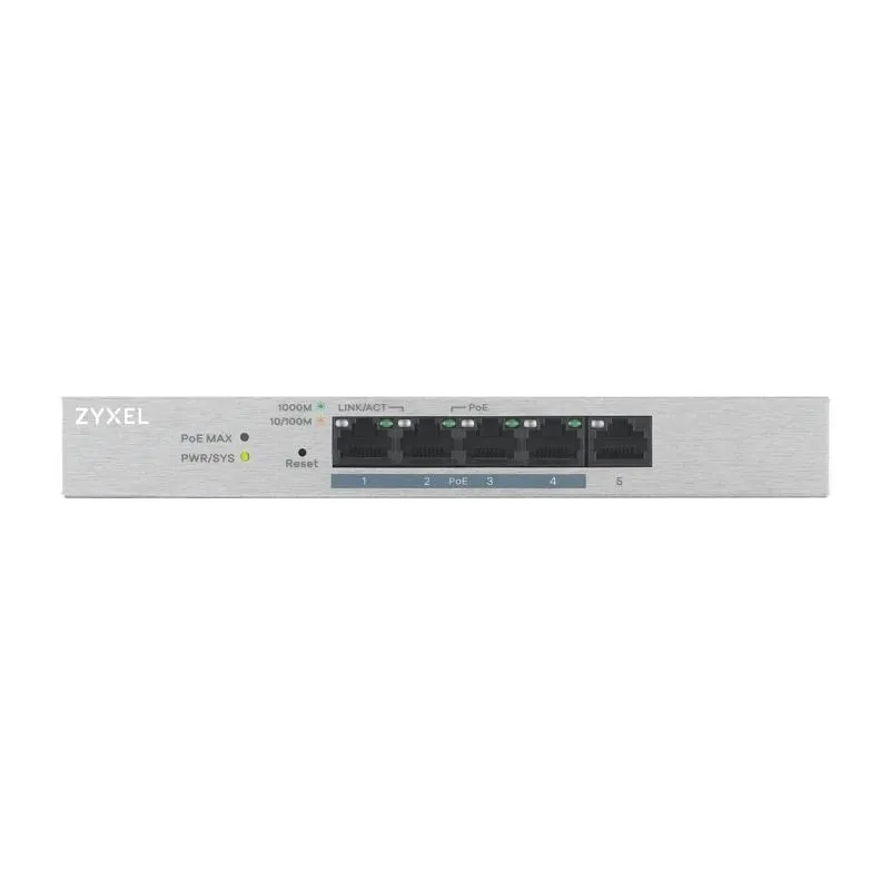 ZyXEL GS1200-5HPV2 Switch Gerido 5xGb (4xPoE+) - Imagem de Detalhe 1