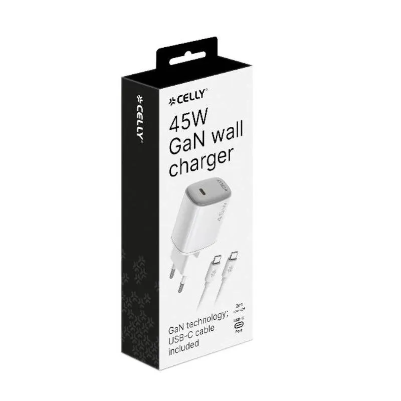 Celly Carregador 45W USB-C + Cabo USB-C - Imagem de Detalhe 1
