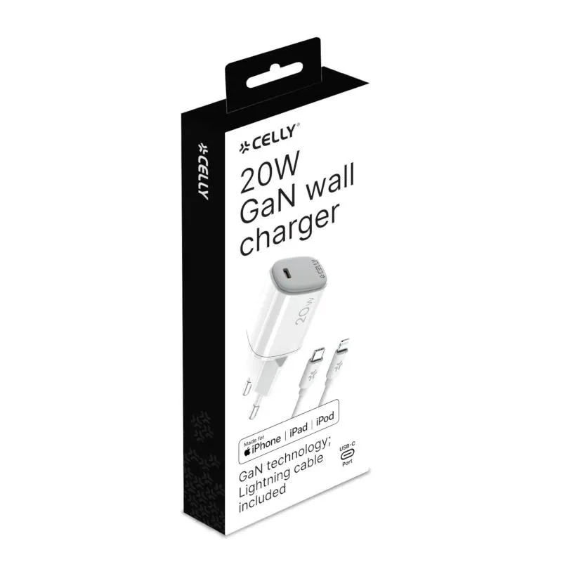 Celly Carregador Gan 1C 20w+ C A Light + Cabo - Imagem de Detalhe 2