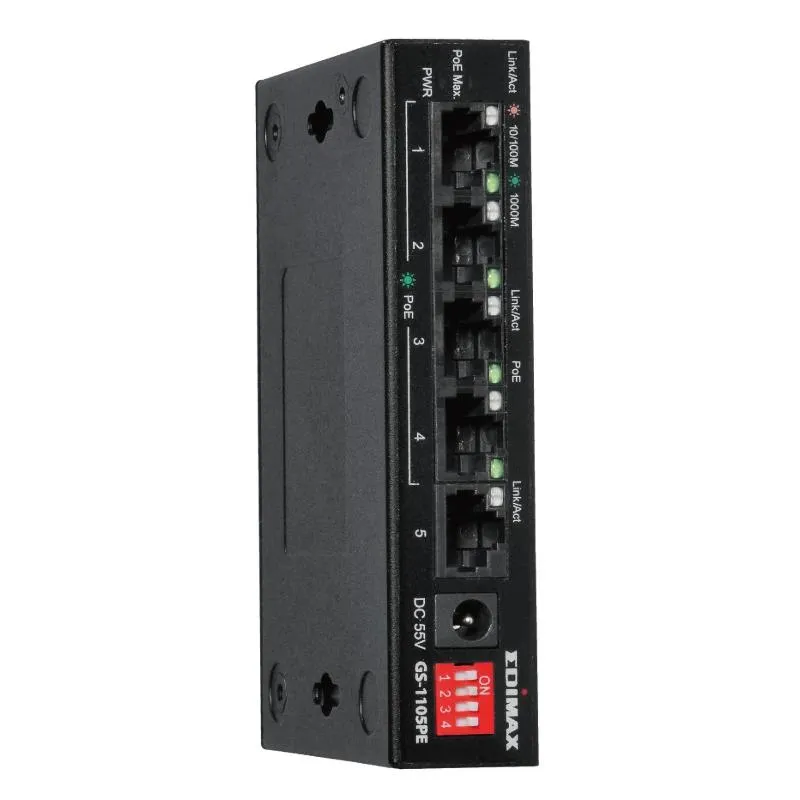 Edimax GS-1105PE Switch 5xGbE (4PoE+) LR - Imagem de Detalhe 2