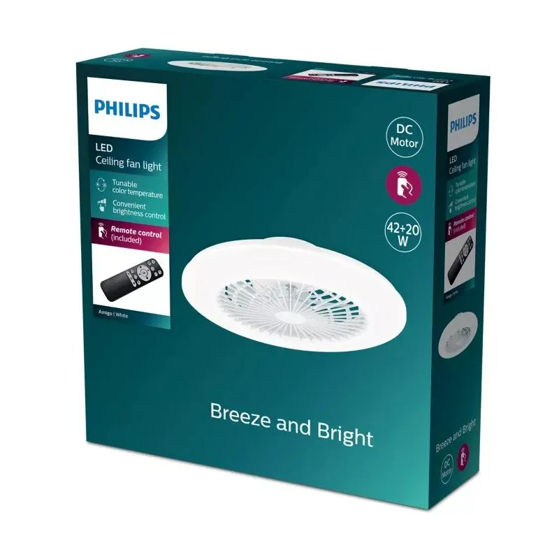 PHILIPS Ventilador de teto Amigo LED 20+42W Branco - Imagem de Detalhe 2