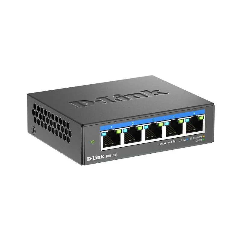 D-Link DMS-105 5x2.5MGb Switch Não Gerido - Imagem de Detalhe 1
