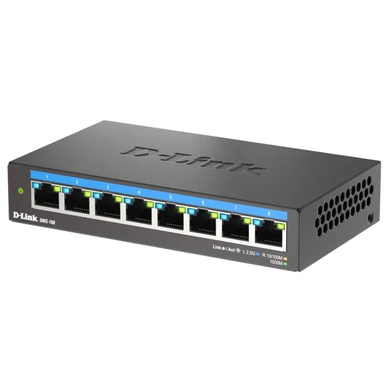 D-Link DMS-108 8x2.5MGb Switch Não Gerido - Imagem de Detalhe 2