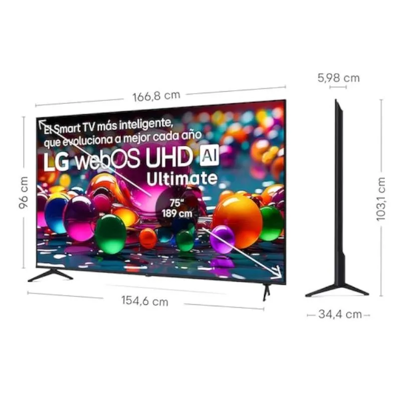 LG 75UA75006LA TV 75" UHD 4K IA STV USB HDMI Bt - Imagem de Detalhe 1