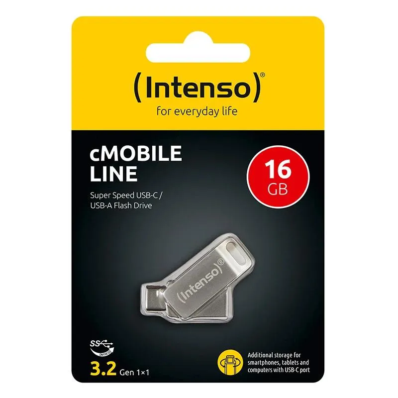8Intenso Pen Drive USB cMobile USB 3.0 + TypeC 128GB - Imagem de Detalhe 1