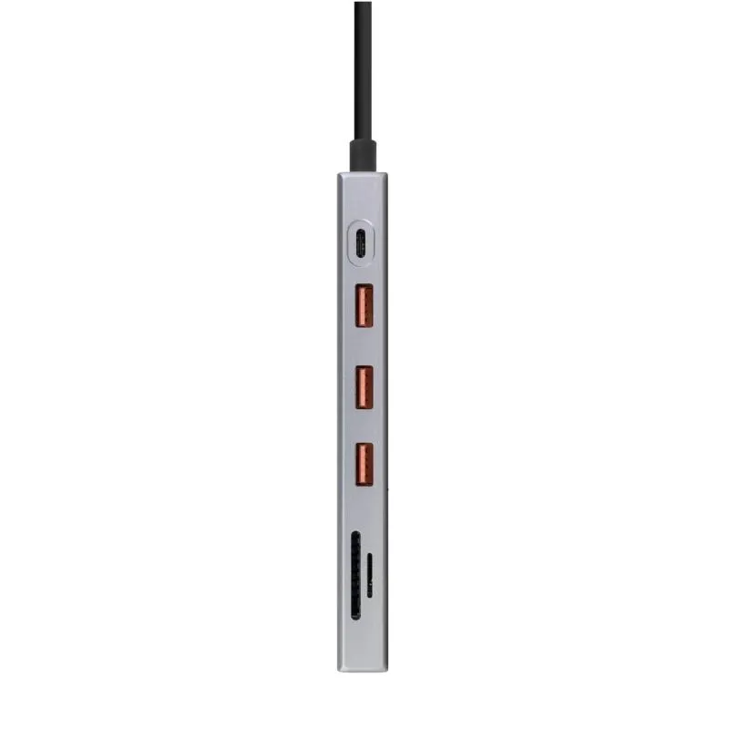 Nanocable Hub 12em1 USB-A/C+HDMI+DP+RJ45+TF+SD+AU - Imagem de Detalhe 2