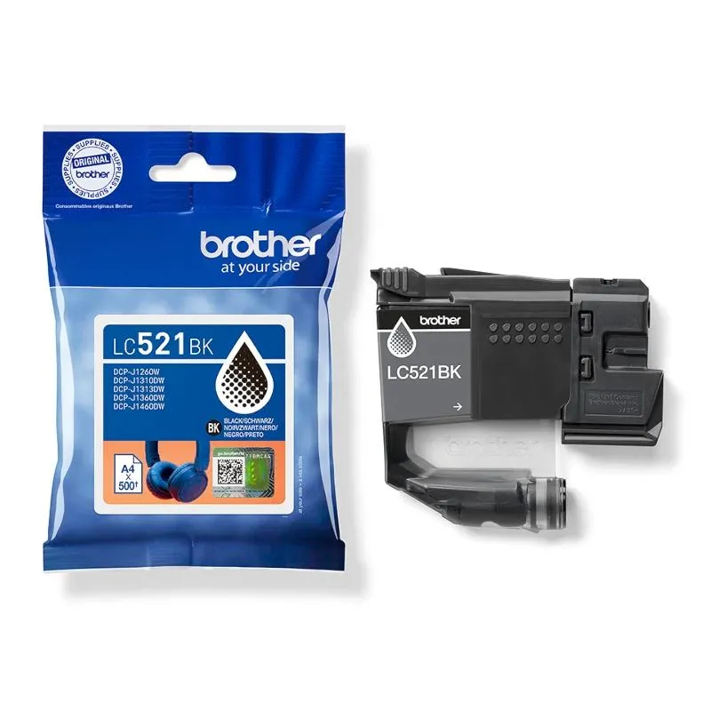 Brother Cartucho LC521BK Preto - Imagem de Detalhe 1