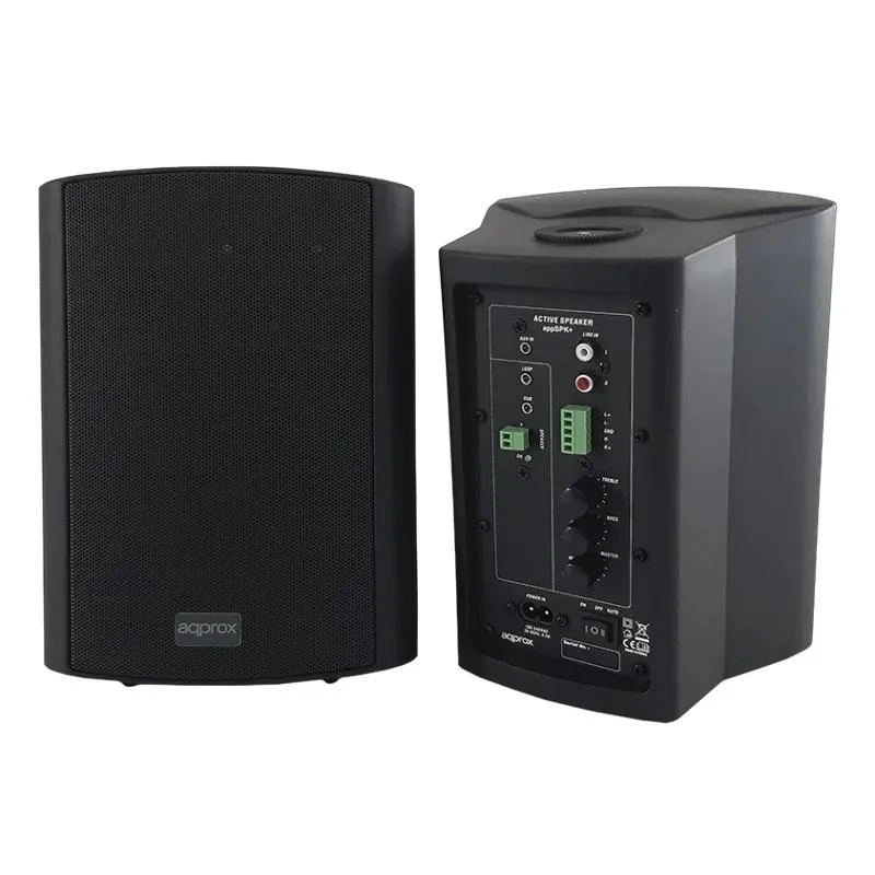 approx! Altifalantes de Parede Dig.2x30W kit de montagem preto - Imagem de Detalhe 2