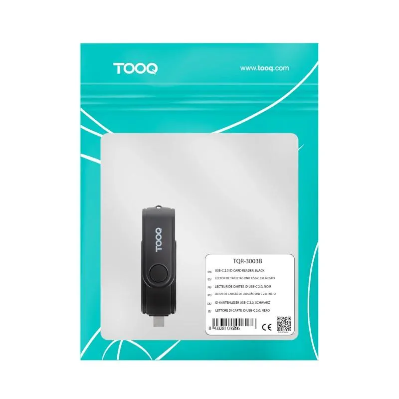 Tooq TQR-3003B Leitor USB-C 2.0+USB-A 3.0 SD/TF - Imagem de Detalhe 1