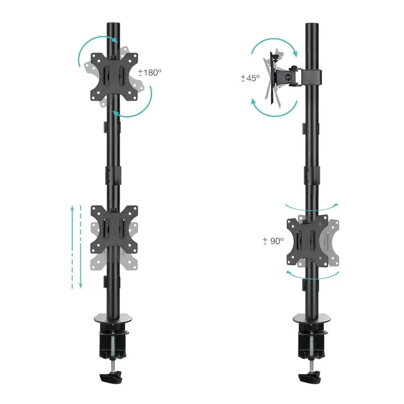 Tooq DB1233TNV-B Suporte de mesa 2 braçOS verticais - Imagem de Detalhe 1