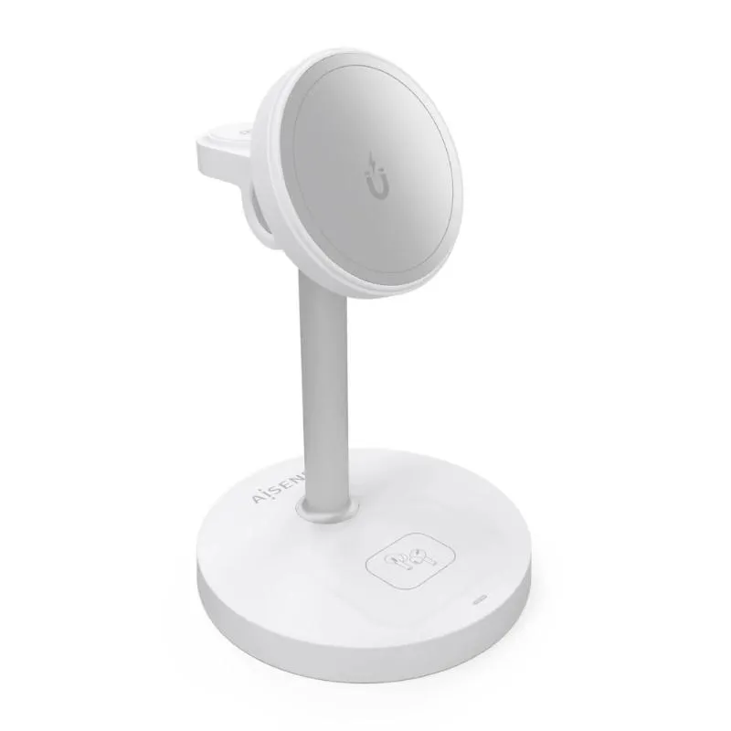 Aisens Cargador Inalámbrico USBC 15W 3 en 1 Blanco - Imagem de Detalhe 1