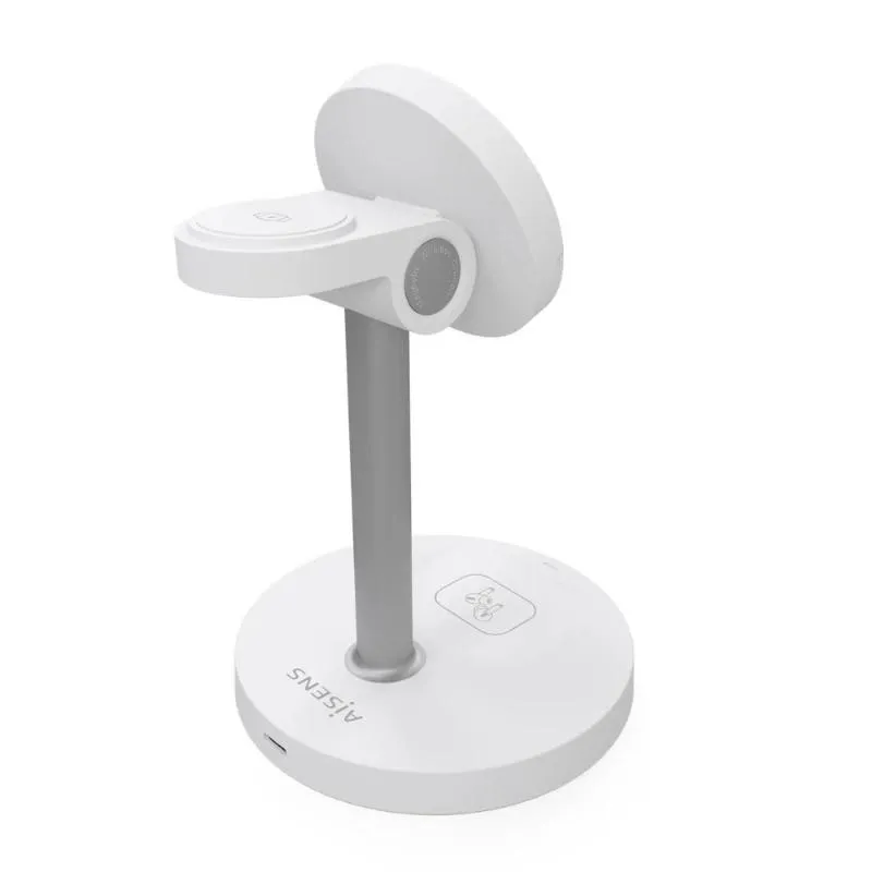 Aisens Cargador Inalámbrico USBC 15W 3 en 1 Blanco - Imagem de Detalhe 2