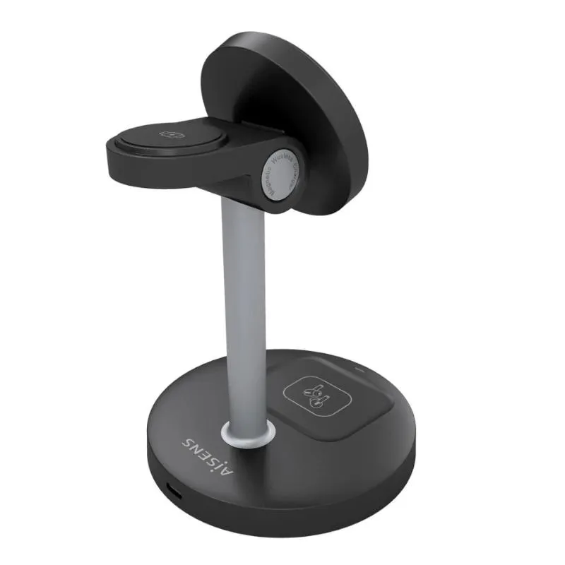 Aisens Cargador Inalámbrico USBC 15W 3 en 1 Negro - Imagem de Detalhe 1