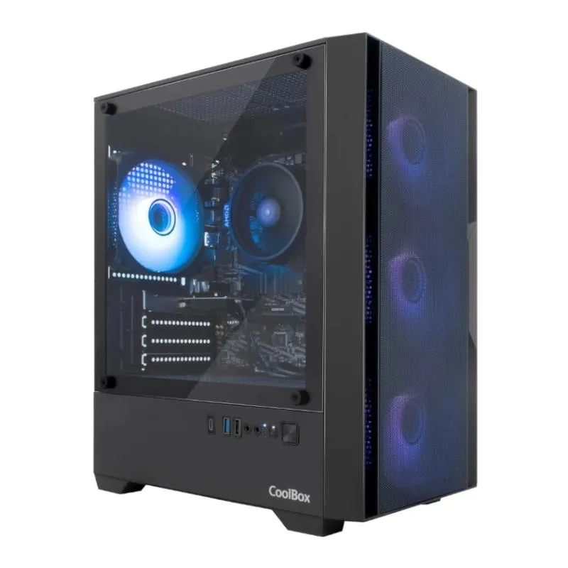 Coolbox Caja Gaming MATX GM200 F.Mesh S.FTE ARGB N - Imagem de Detalhe 1