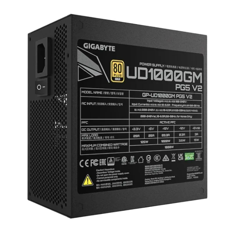Gigabyte Fuente Alimentación GP-UD1000GM PG5 V2 - Imagem de Detalhe 2