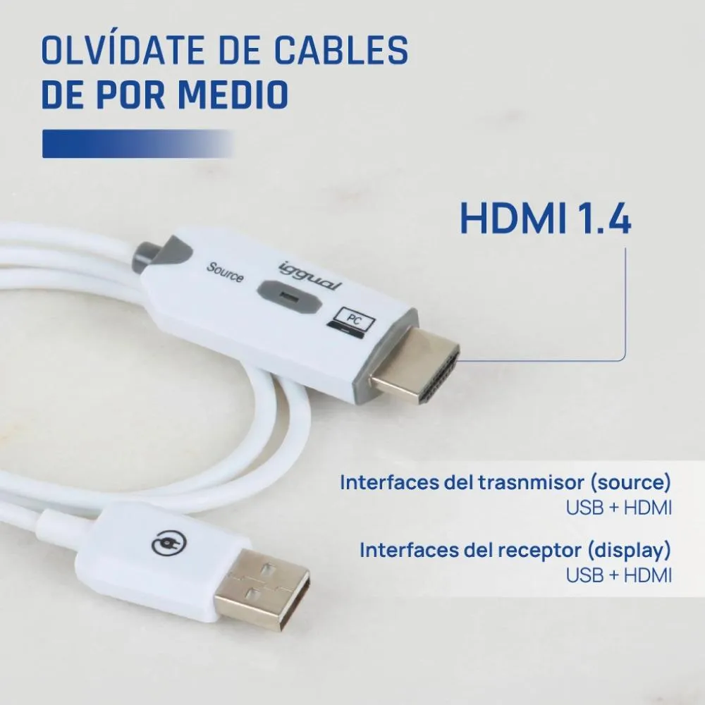iggual Transmisor y receptor HDMI FHD inalámbrico - Imagem de Detalhe 2
