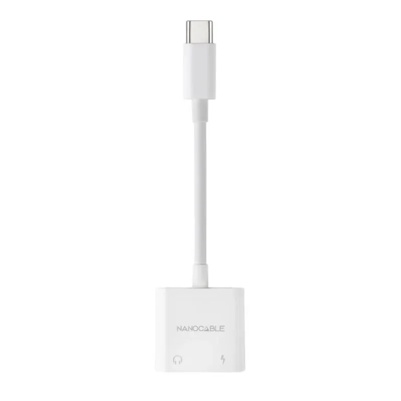 Nanocable Adaptador USB-C a Jack+USB-C/H PD 60W - Imagem de Detalhe 1