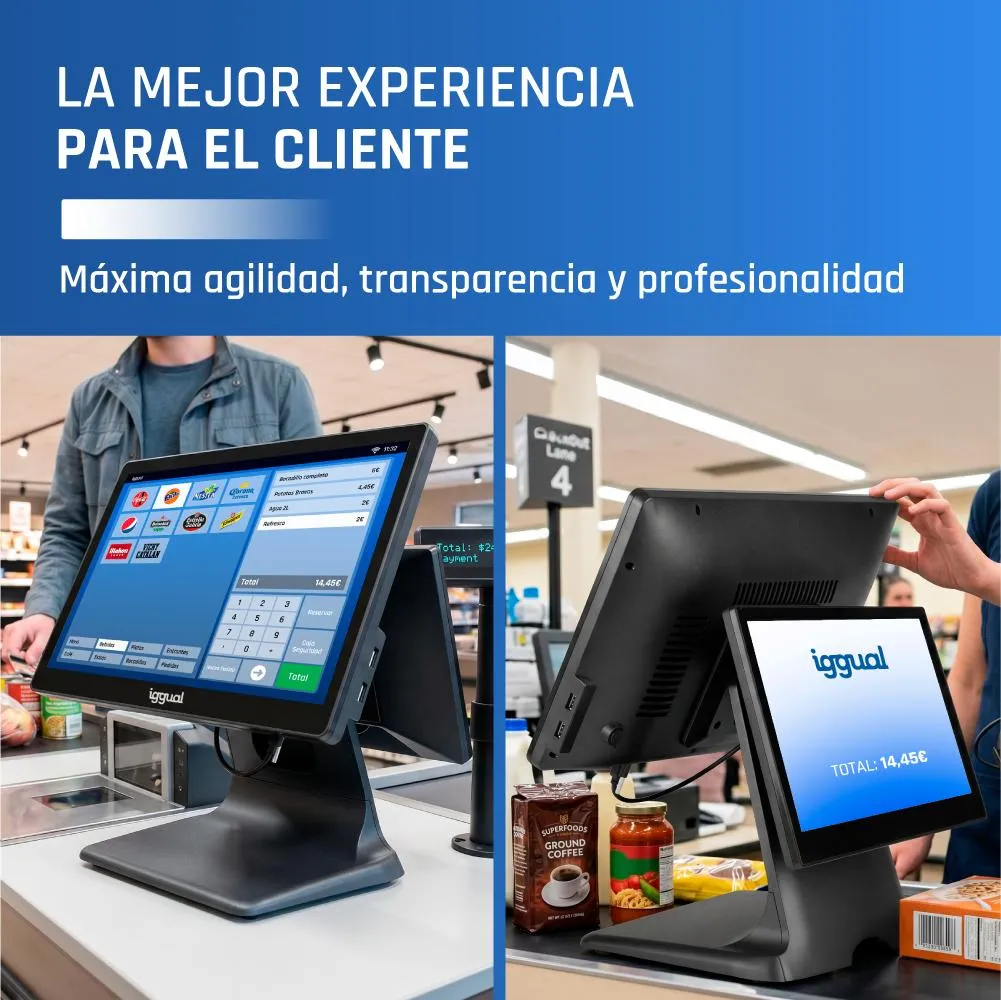 iggual TPV dual 15,6" 11,6" 16:9 N100 8+256GB W11 - Imagem de Detalhe 3