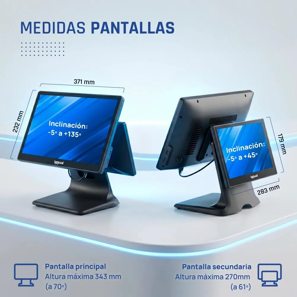 iggual TPV dual 15,6" 11,6" 16:9 N100 8+256GB W11 - Imagem de Detalhe 7