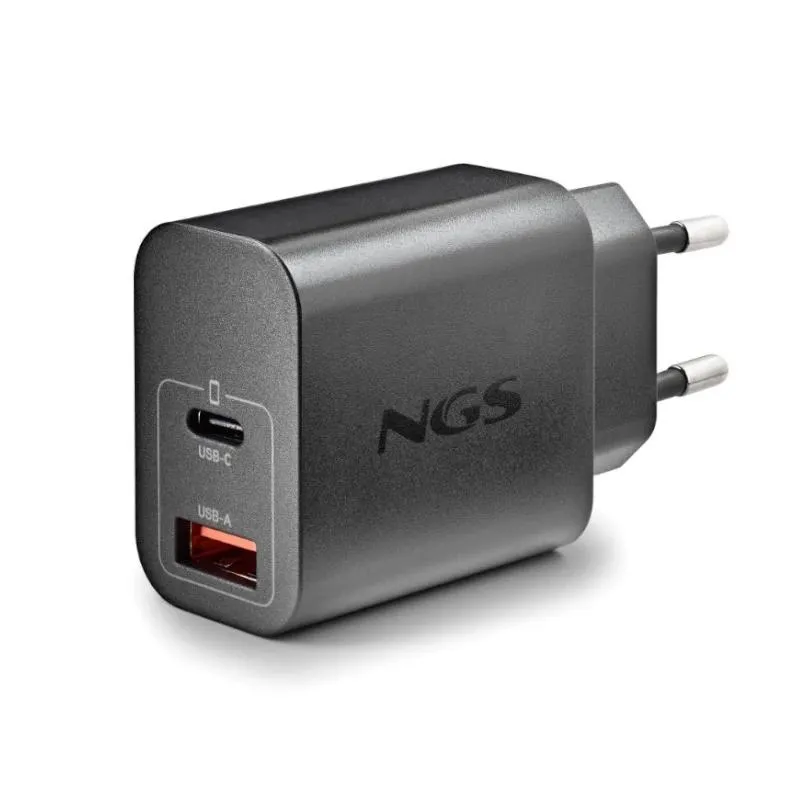 NGS CARGADOR GAN ULTRARAPIDO 20W USB-C+ USB-A - Imagem de Detalhe 1