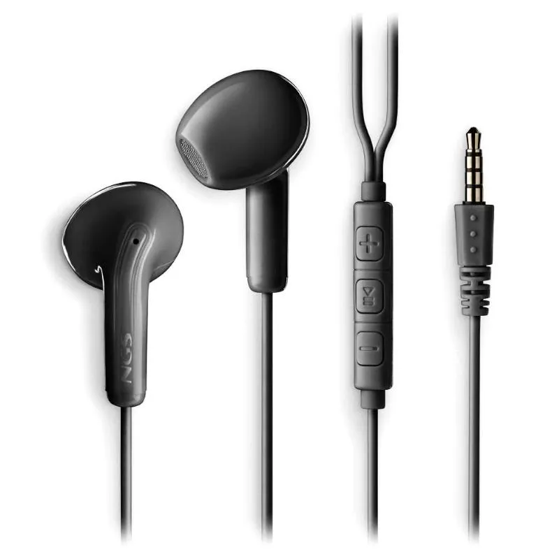 NGS Auricular Negro Estéreo Cable JACK 3.5 Mm - Imagem de Detalhe 1