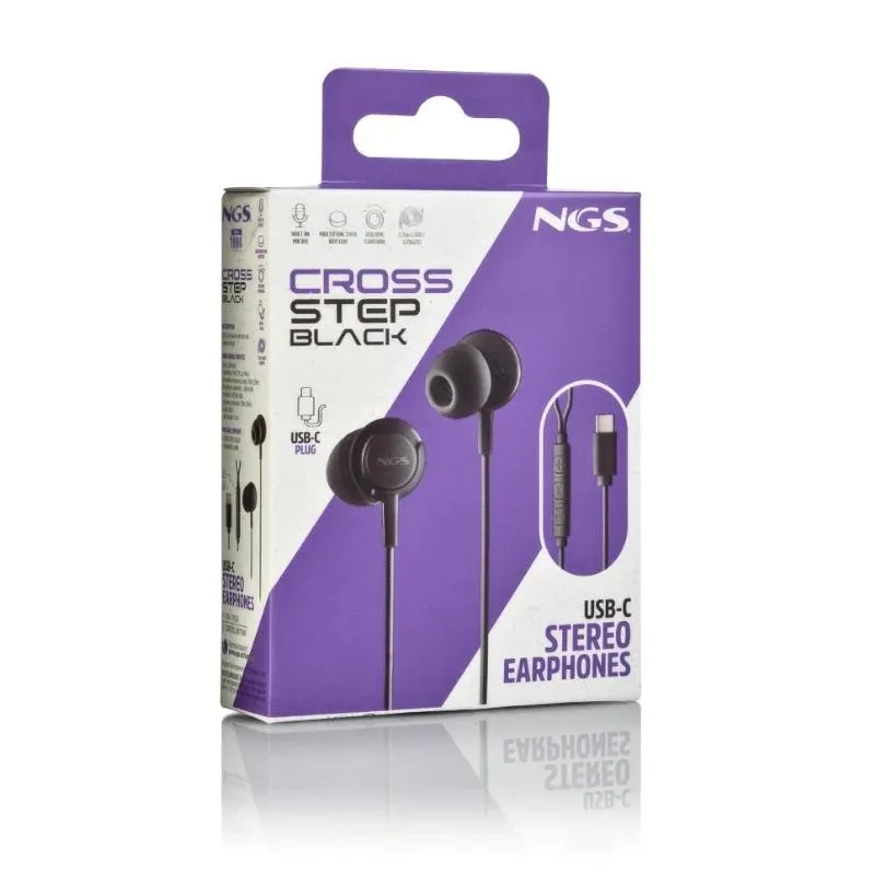 NGS Auricular Negro Estéreo USB-C Con Cable - Imagem de Detalhe 3