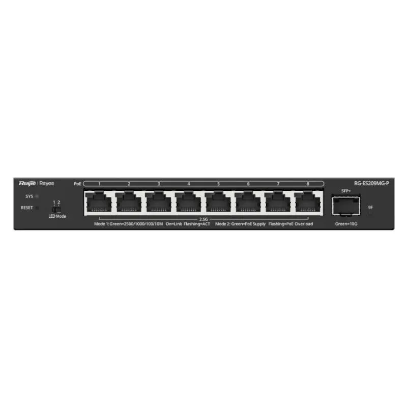 Reyee ES209MG-P Switch 5xmGB PoE 1xSFP+ 130W - Imagem de Detalhe 1