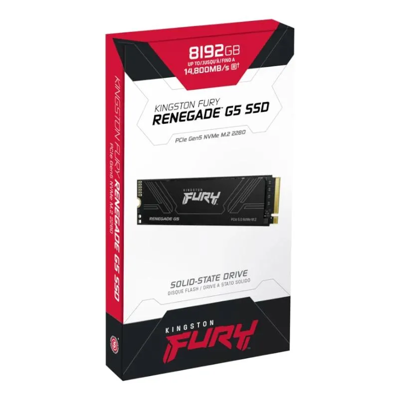 Kingston Technology FURY Renegade G5 8 TB M.2 PCI Express 5.0 NVMe 3D TLC - Imagem de Detalhe 2