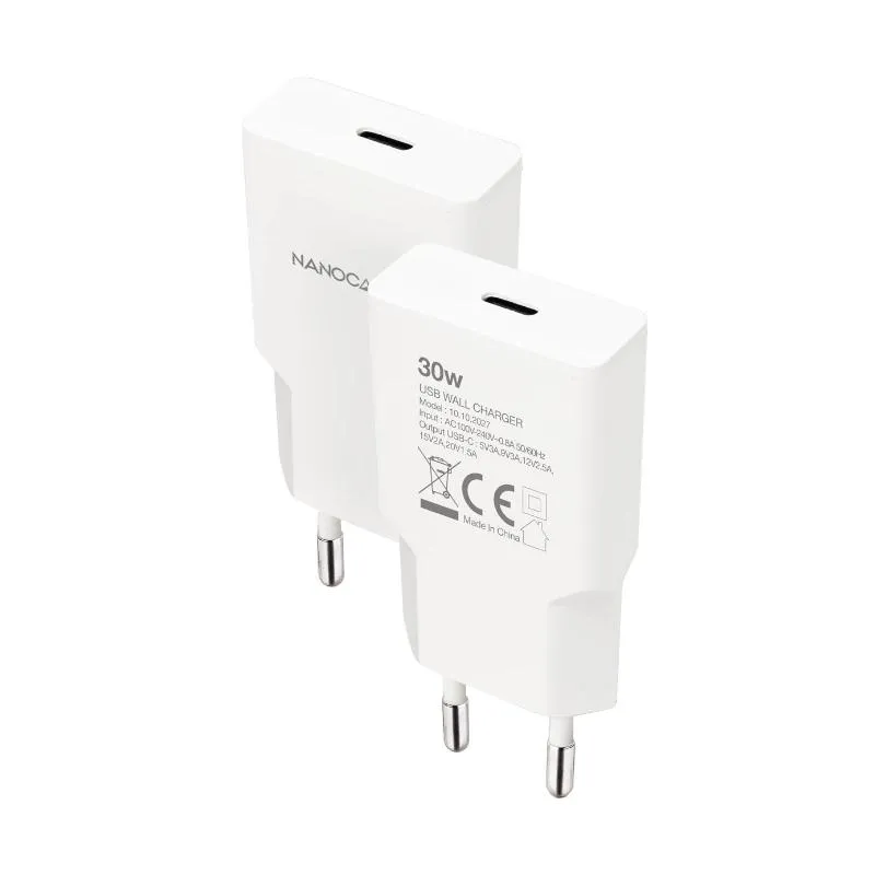 Nanocable Cargador USB-C/PD 30W   Blanco - Imagem de Detalhe 1
