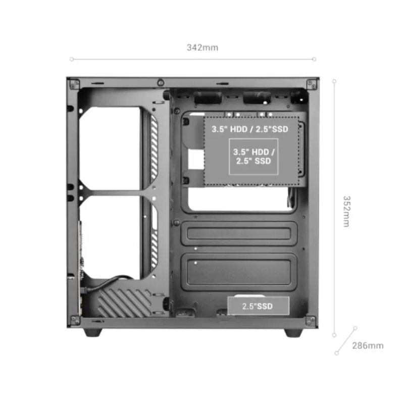MARS GAMING MCV-ONE Atx Doble Cámara Negro - Imagem de Detalhe 3