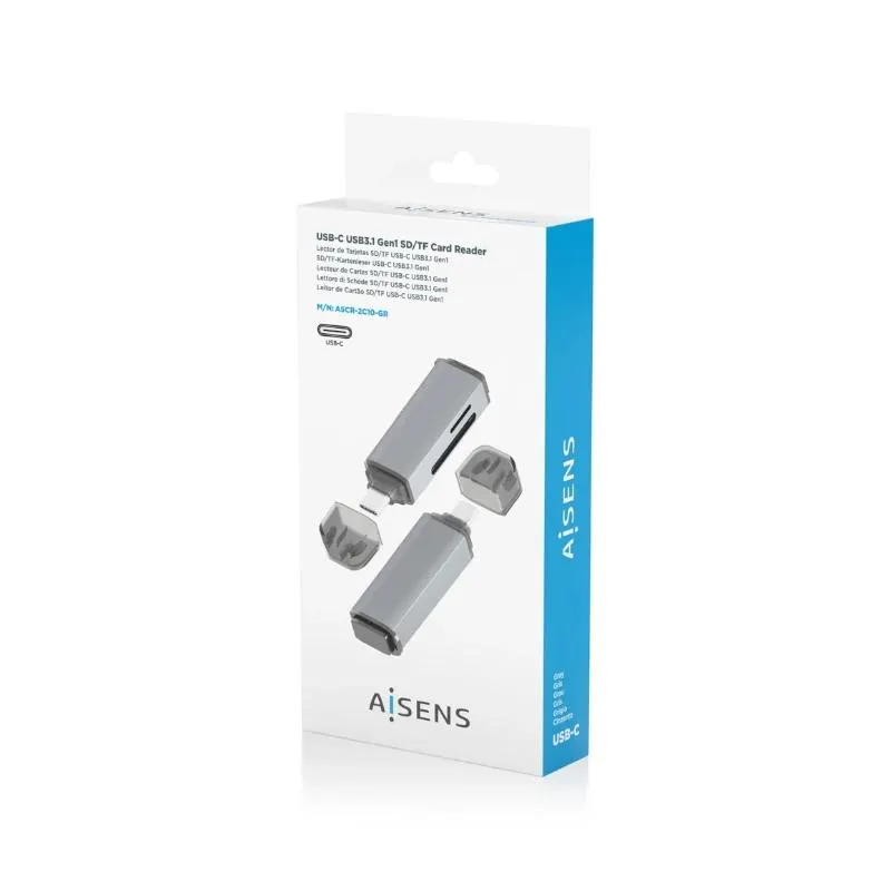 Aisens Lector Tarjetas SD MSD MMC RS-MMC MMCM USBC - Imagem de Detalhe 3