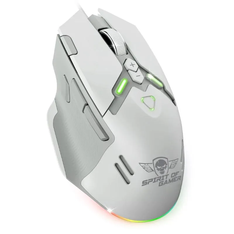Spirit of Gamer Ratón Elite M60 Blanco RGB - Imagem de Detalhe 1
