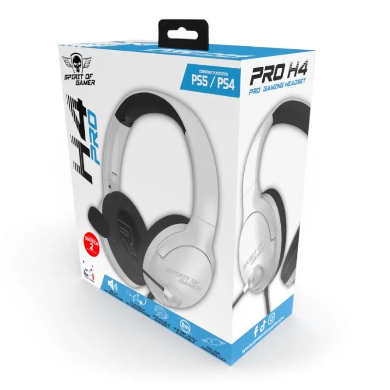 Spirit of Gamer Auricular Pro H4 Blanco - Imagem de Detalhe 1