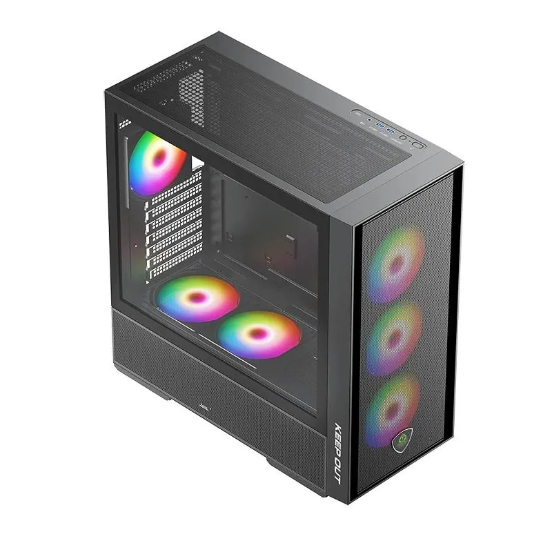 Keep Out Caja M-Atx KO XC-805 MESH ARGB USB3 Black - Imagem de Detalhe 1