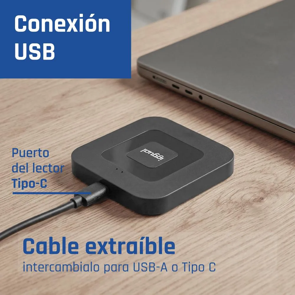 iggual Lector DNI SIP tarjetas ID USB-A / tipo C - Imagem de Detalhe 4