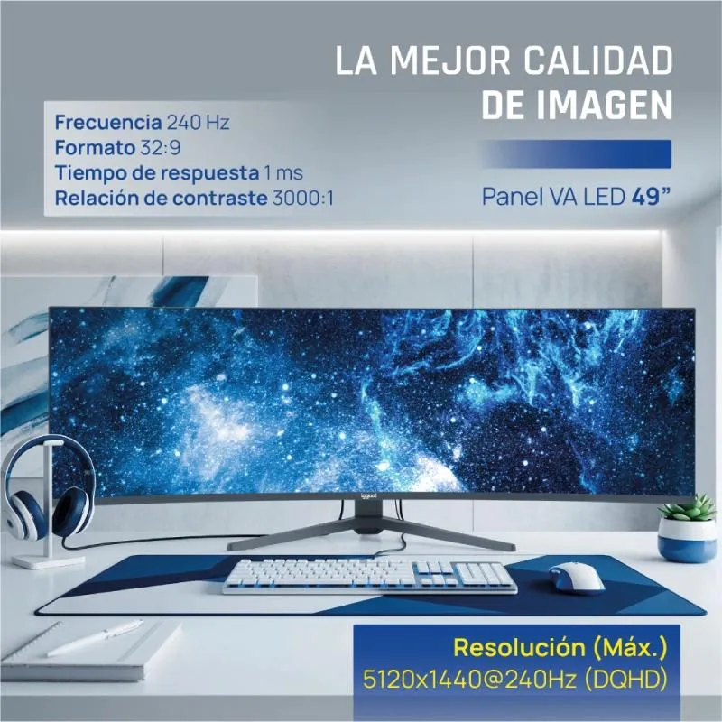 iggual Monitor 49" 5K DQHD 1ms 240Hz MM AA Curvo - Imagem de Detalhe 1