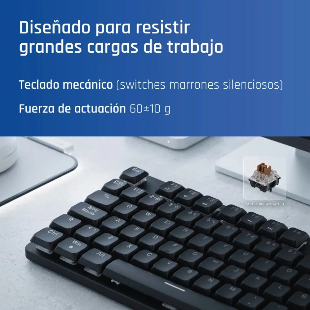 iggual Teclado USB mecánico CK-MECHA-105T negro - Imagem de Detalhe 1