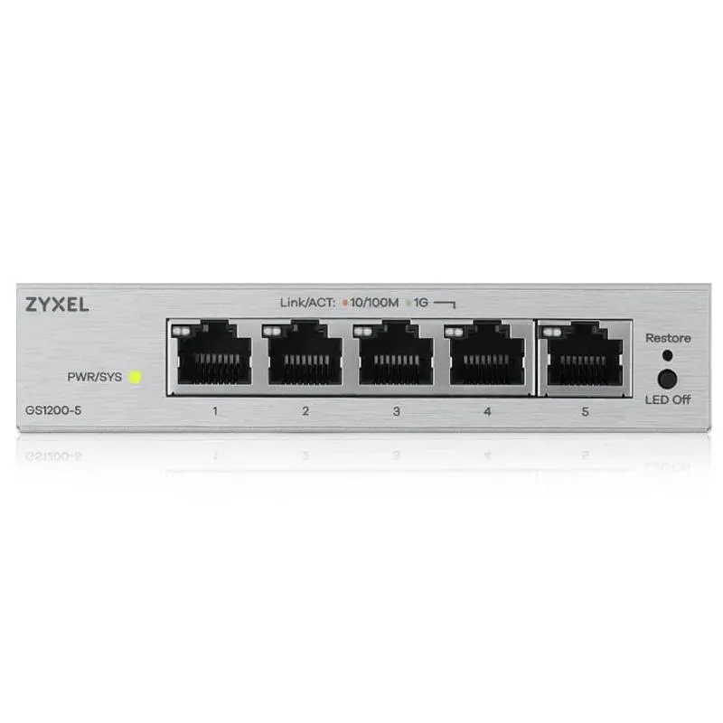 ZyXEL GS1200-5V3 Switch 5xGbE - Imagem de Detalhe 2