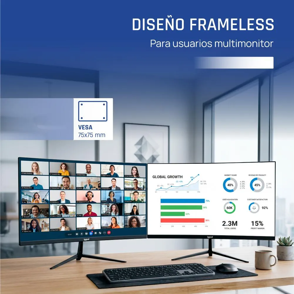 iggual Monitor 24" IPS 1ms FHD 120Hz VGA HDMI MM - Imagem de Detalhe 3