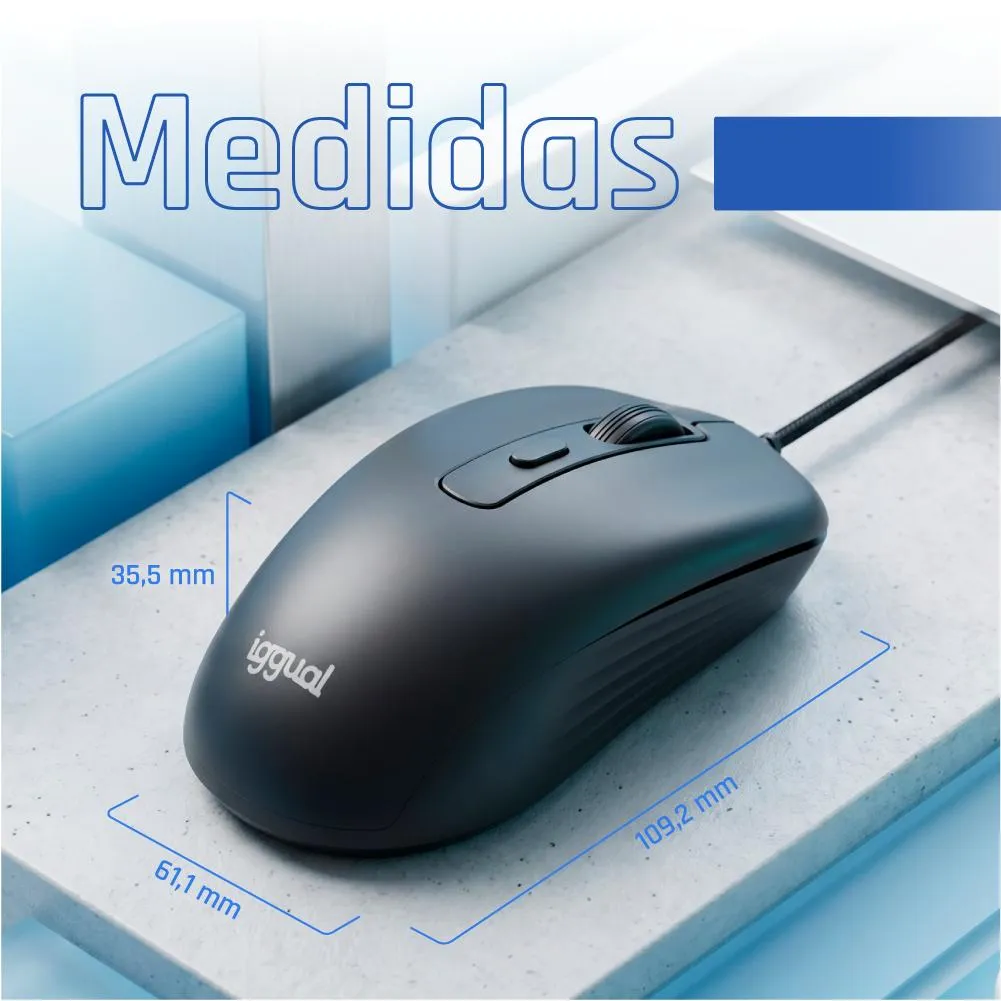 iggual Ratón USB OFFICE-ESSENTIAL-4D 2400DPI - Imagem de Detalhe 7