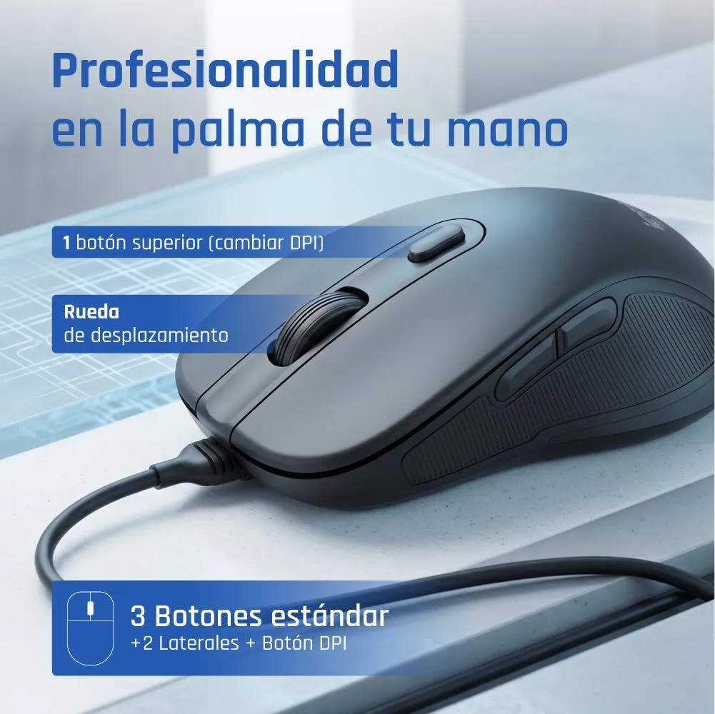 iggual Ratón USB OFFICE-ELITE-PRO-6D 3600DPI - Imagem de Detalhe 2
