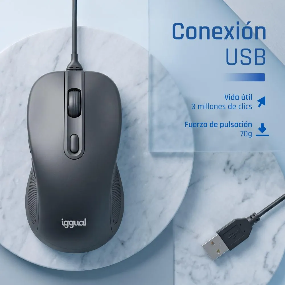 iggual Ratón USB OFFICE-ELITE-PRO-6D 3600DPI - Imagem de Detalhe 5