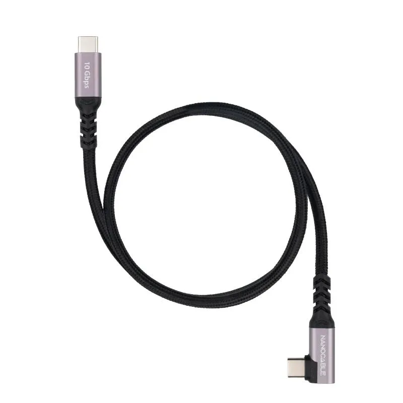 Nanocable Cable USB-C 3.2 GEN2 Acodado 100W 1 M - Imagem de Detalhe 1