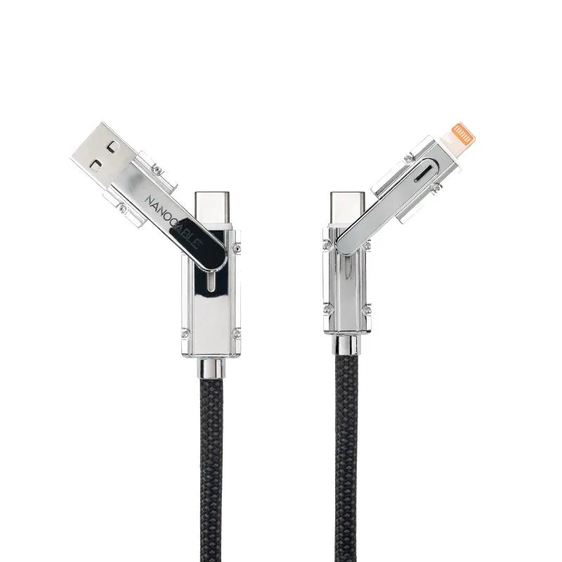 Nanocable Cable USB-C+USB-A/M LIGHTNING+USB-C/M 2M - Imagem de Detalhe 1