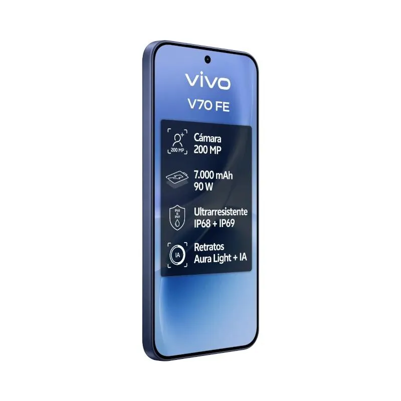 VIVO V70 FE 8Gb 256Gb Bundle Ch90w+ Buds3 Blue - Imagem de Detalhe 2