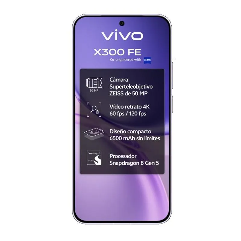 VIVO X300 FE 5G 6.31" 120hz 12Gb 512Gb Purple - Imagem de Detalhe 1