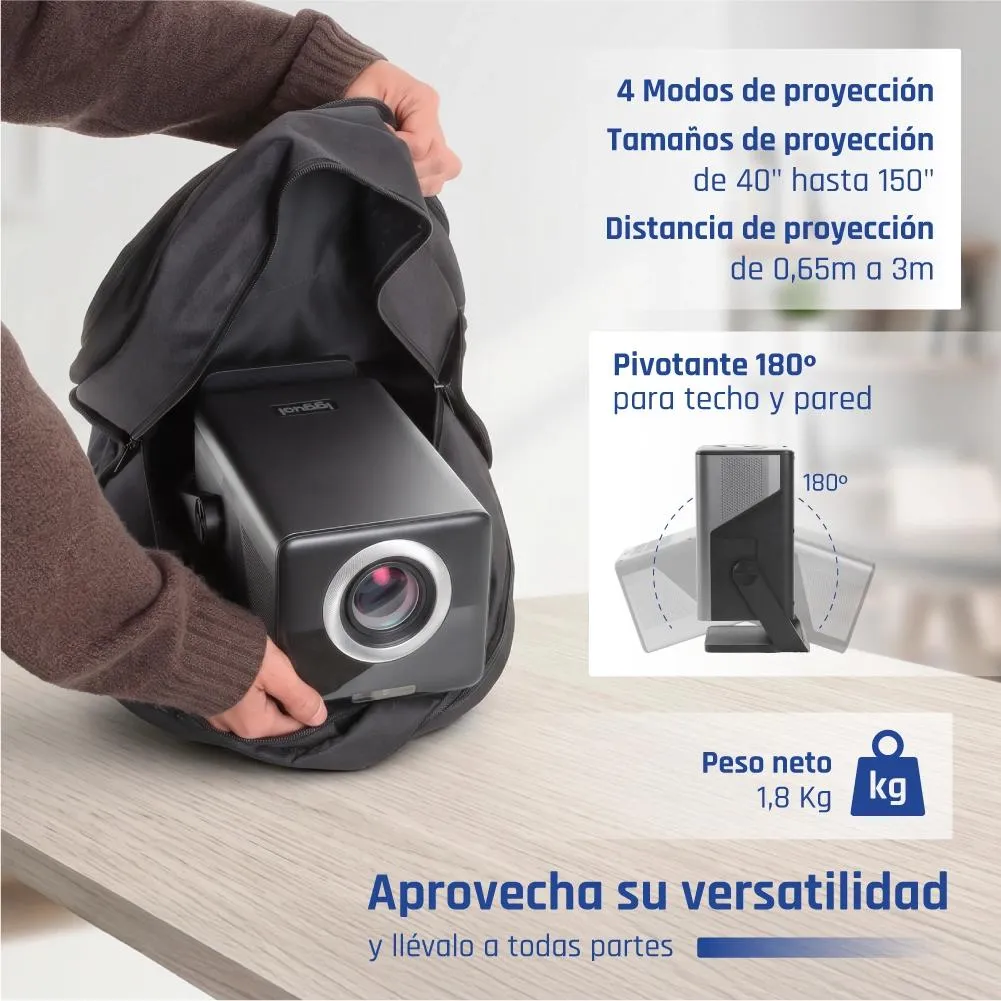 iggual Pack proyector 4K + lona proyección120" - Imagem de Detalhe 7